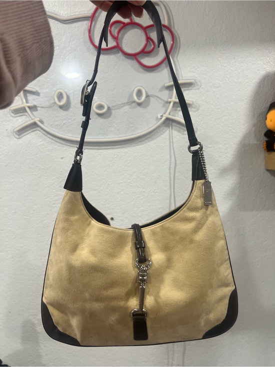 Coach Handbags - Coach Suede Hampton with Swivel Clip RARE VINTAGE COA